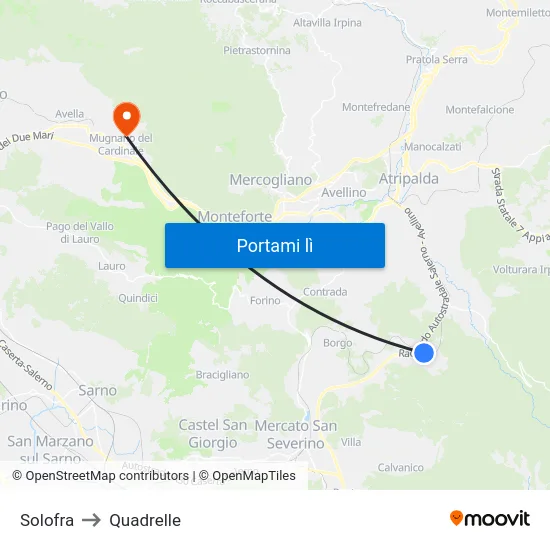 Solofra to Quadrelle map