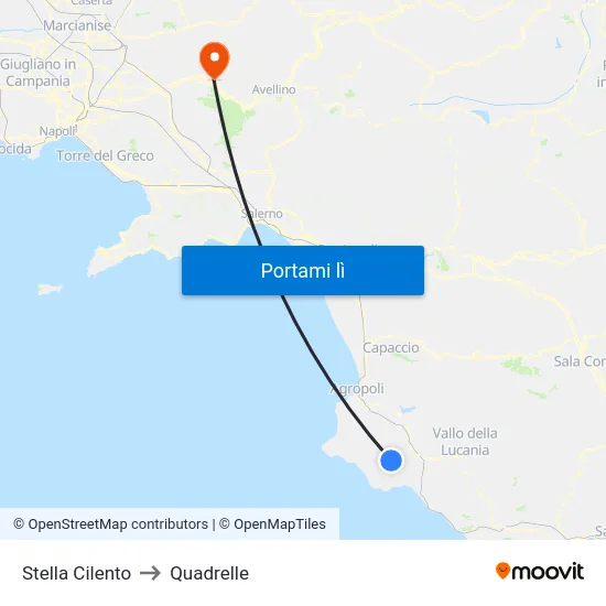 Stella Cilento to Quadrelle map