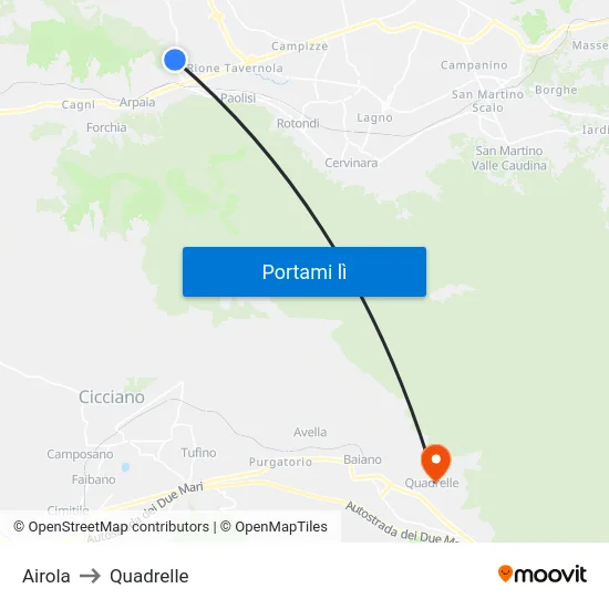 Airola to Quadrelle map