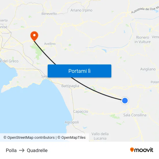 Polla to Quadrelle map