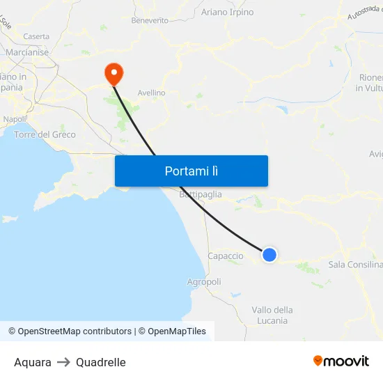 Aquara to Quadrelle map