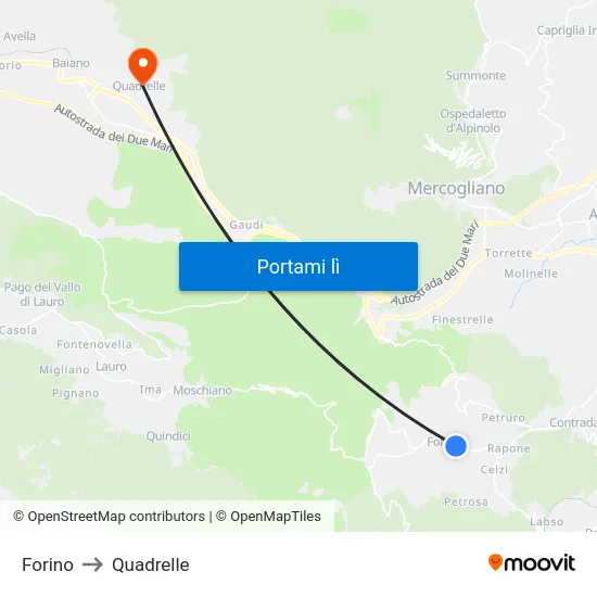 Forino to Quadrelle map