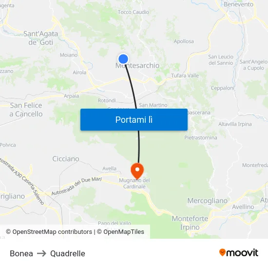 Bonea to Quadrelle map