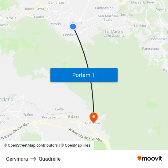 Cervinara to Quadrelle map