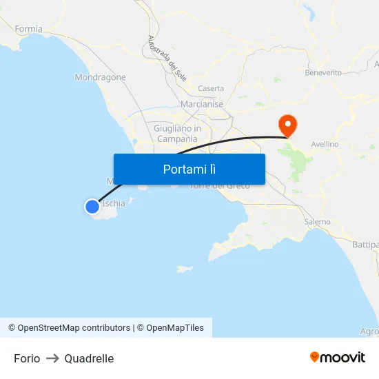 Forio to Quadrelle map