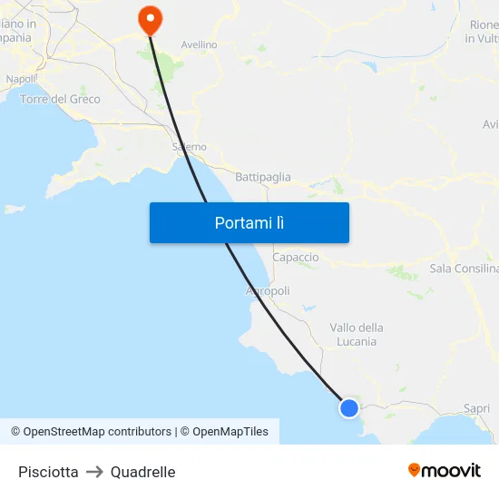 Pisciotta to Quadrelle map