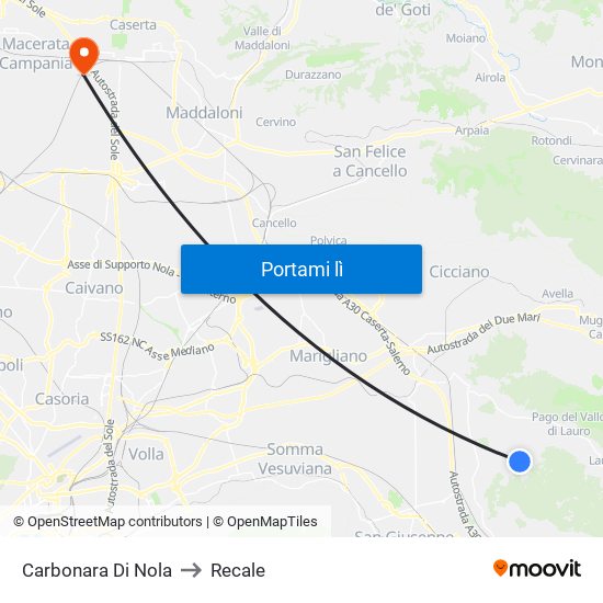 Carbonara Di Nola to Recale map