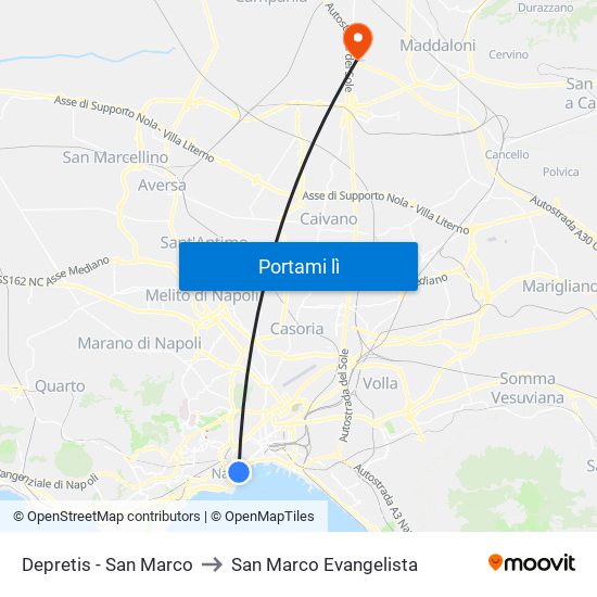 Depretis - San Marco to San Marco Evangelista map