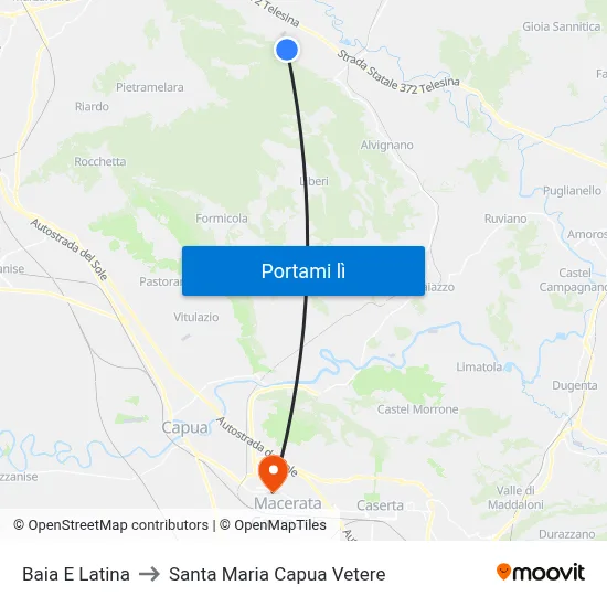 Baia E Latina to Santa Maria Capua Vetere map
