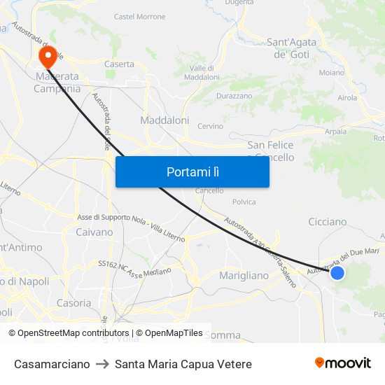 Casamarciano to Santa Maria Capua Vetere map