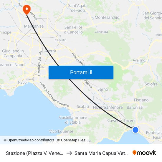 Stazione (Piazza V. Veneto) to Santa Maria Capua Vetere map