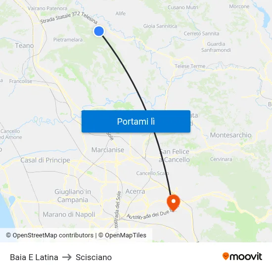 Baia E Latina to Scisciano map