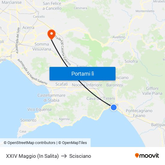 XXIV Maggio  (In Salita) to Scisciano map