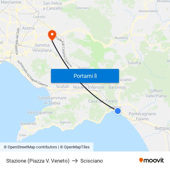 Stazione (Piazza V. Veneto) to Scisciano map