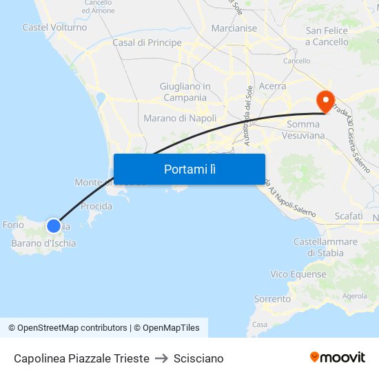 Capolinea Piazzale Trieste to Scisciano map