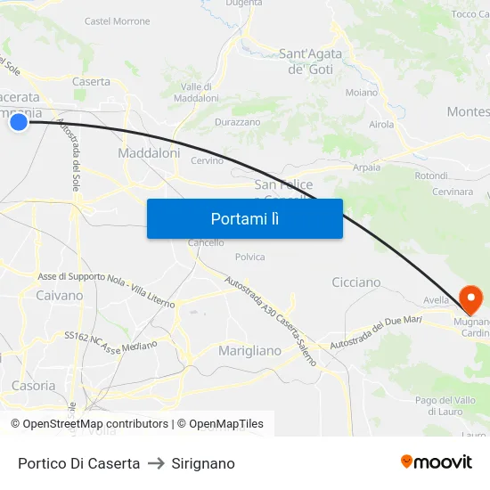 Portico Di Caserta to Sirignano map