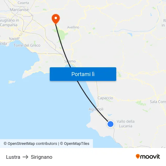 Lustra to Sirignano map