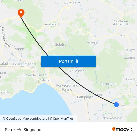 Serre to Sirignano map