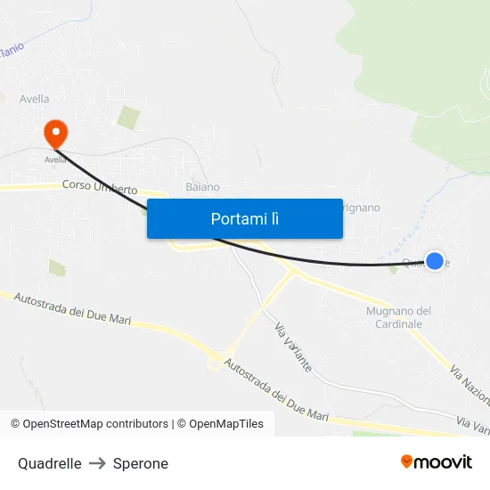 Quadrelle to Sperone map