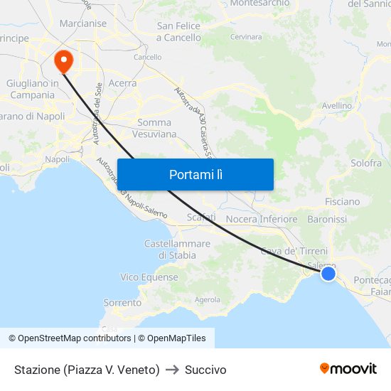 Stazione (Piazza V. Veneto) to Succivo map