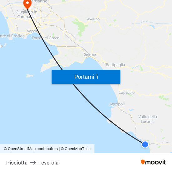 Pisciotta to Teverola map