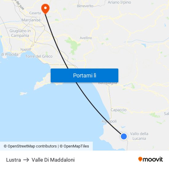 Lustra to Valle Di Maddaloni map