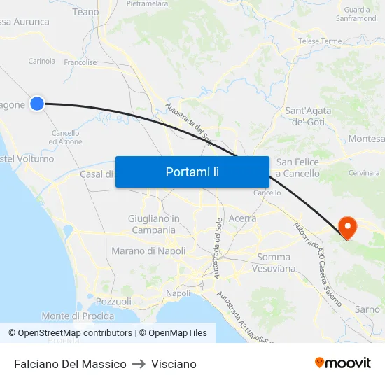 Falciano Del Massico to Visciano map