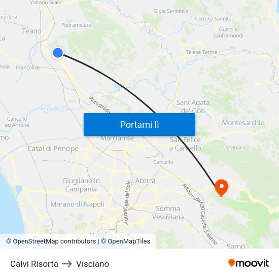 Calvi Risorta to Visciano map