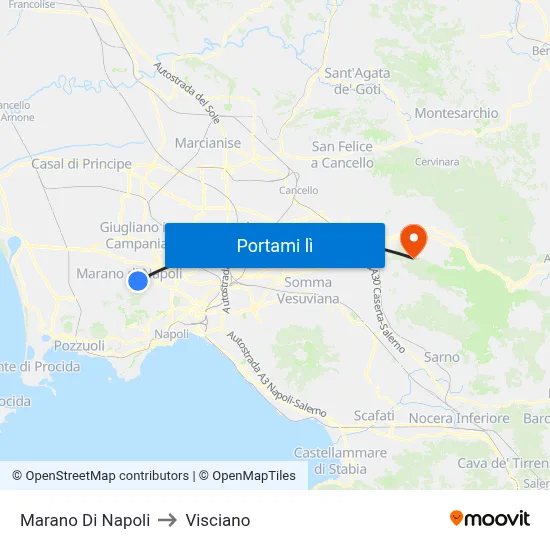 Marano Di Napoli to Visciano map