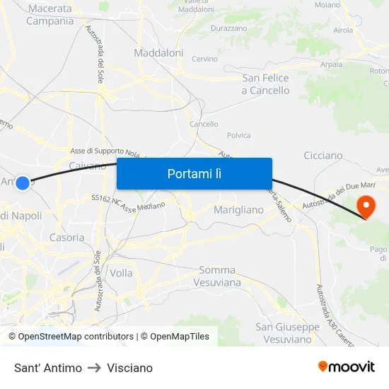 Sant' Antimo to Visciano map