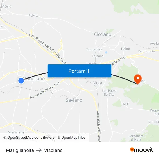 Mariglianella to Visciano map