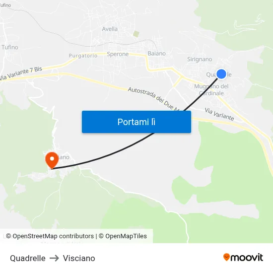 Quadrelle to Visciano map