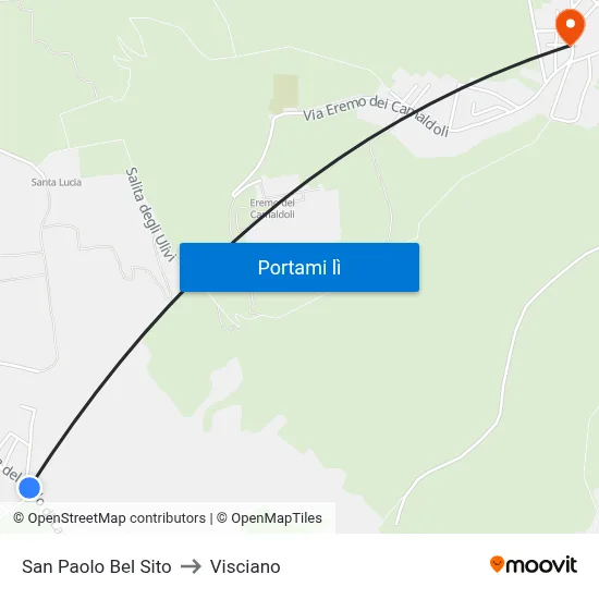 San Paolo Bel Sito to Visciano map