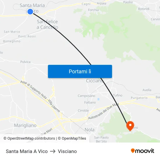 Santa Maria A Vico to Visciano map