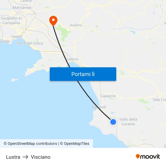 Lustra to Visciano map