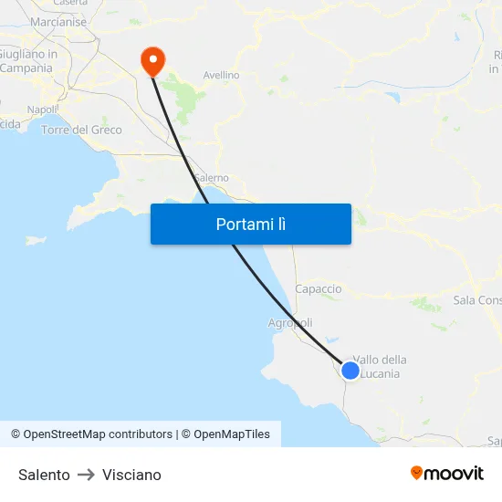 Salento to Visciano map