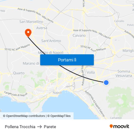 Pollena Trocchia to Parete map