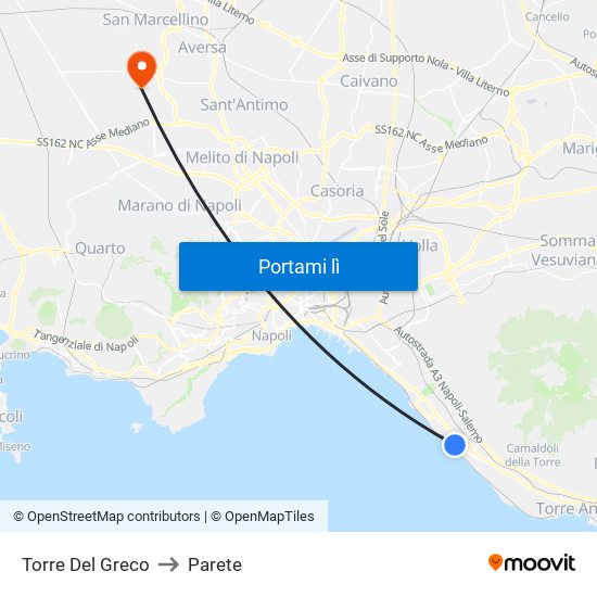 Torre Del Greco to Parete map