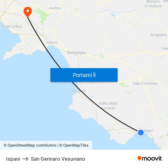 Ispani to San Gennaro Vesuviano map