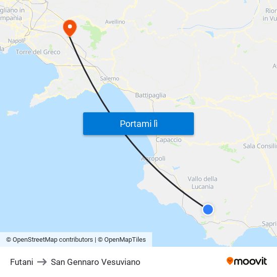 Futani to San Gennaro Vesuviano map