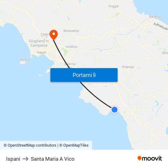 Ispani to Santa Maria A Vico map