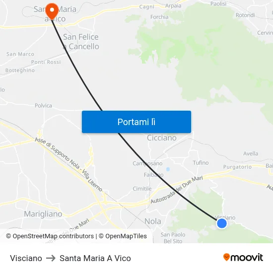 Visciano to Santa Maria A Vico map