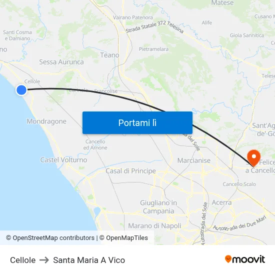 Cellole to Santa Maria A Vico map