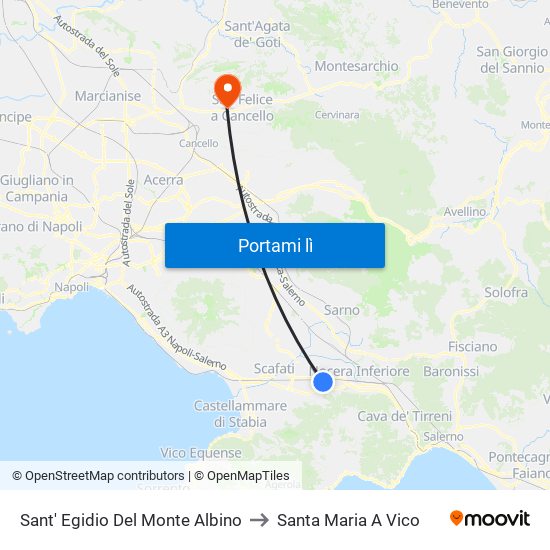 Sant' Egidio Del Monte Albino to Santa Maria A Vico map