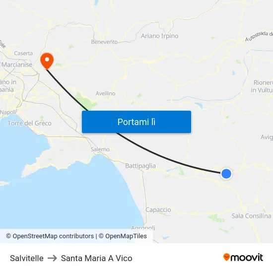 Salvitelle to Santa Maria A Vico map