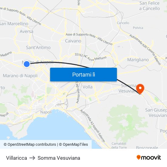 Villaricca to Somma Vesuviana map