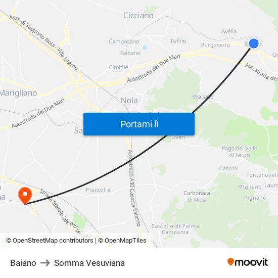Baiano to Somma Vesuviana map