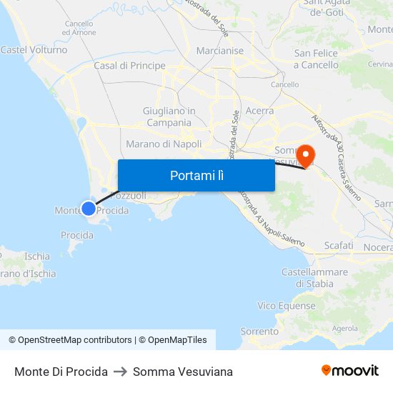 Monte Di Procida to Somma Vesuviana map