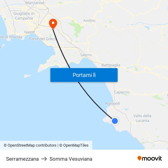 Serramezzana to Somma Vesuviana map