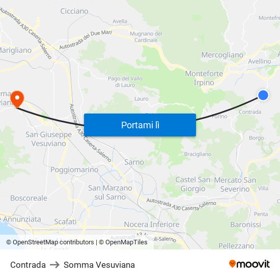 Contrada to Somma Vesuviana map